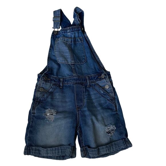 Gap Denim Overalls Shortalls - Medium Wash - Size Medium - Picture 1 of 7